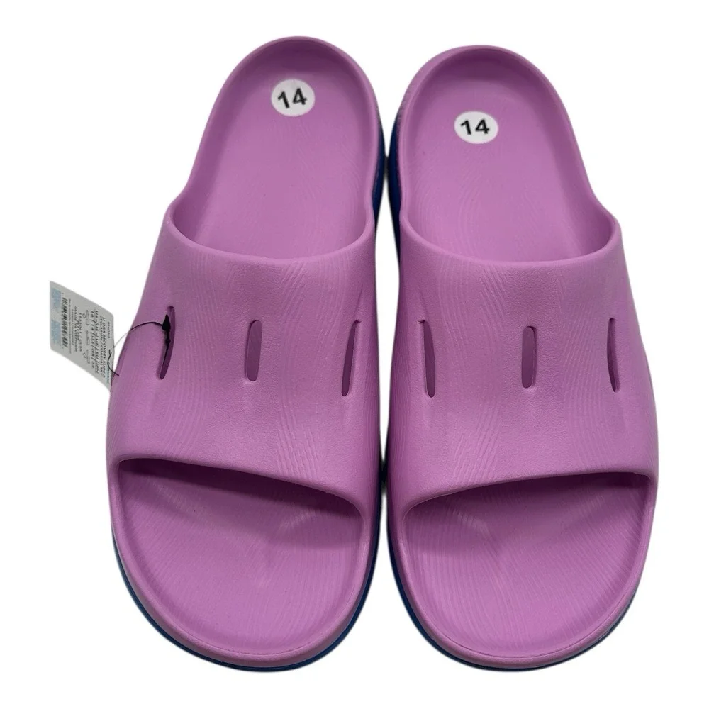 Hoka One One Ora Recovery Slide 3 Men Sz 14 Cyclamen Coastal Blue Slip On Sandal